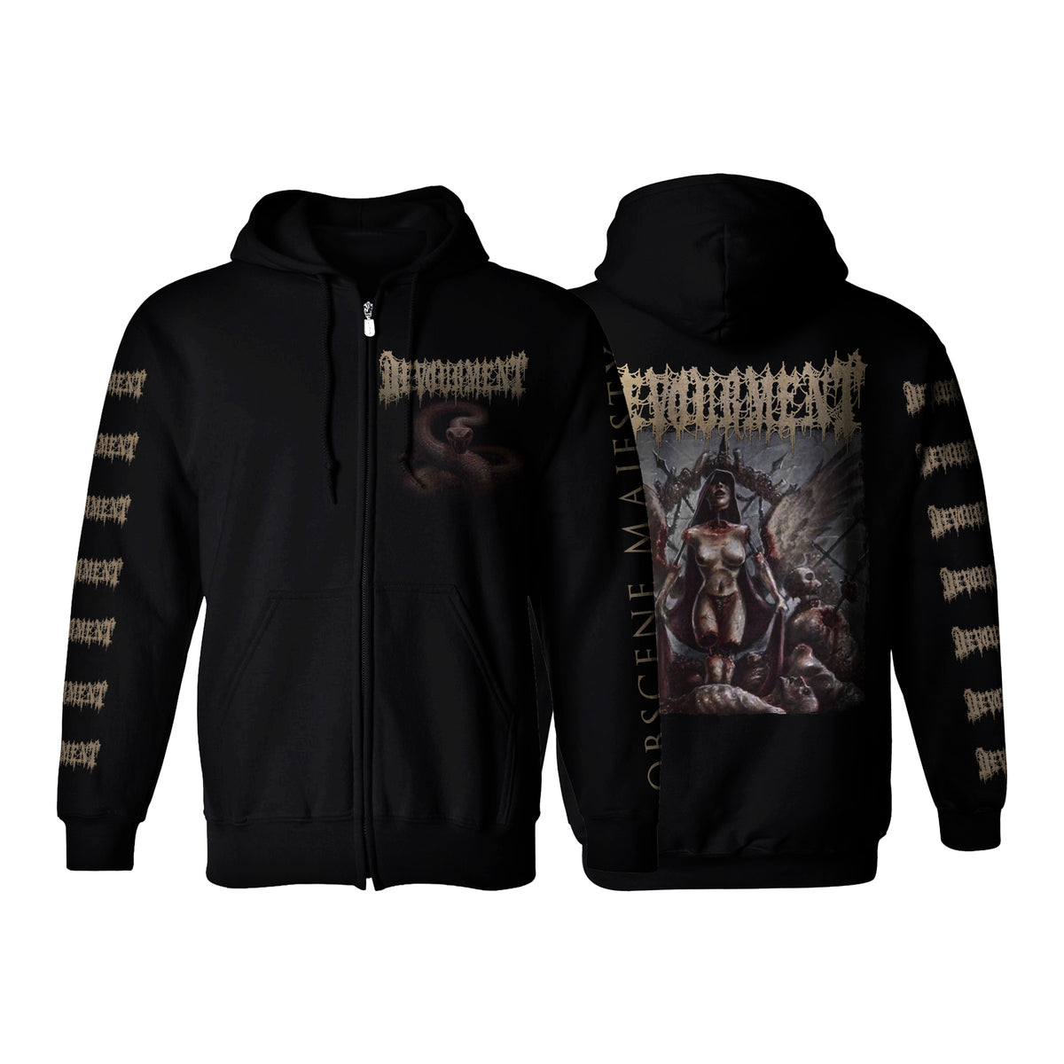 Devourment "OBSCENE MAJESTY GIRL" Zip Hoodie