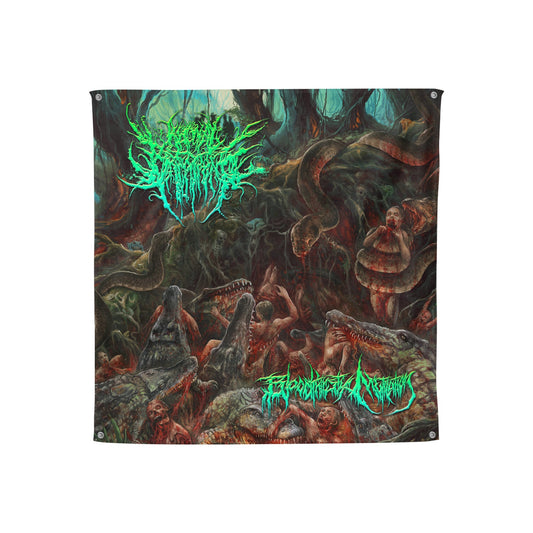 AGONAL BREATHING "Bloodthirsty Mutilation" Flag