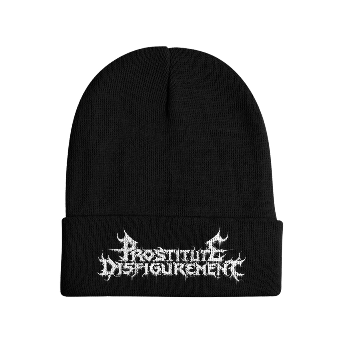 Prostitute Disfigurement "WHITE LOGO" Beanie