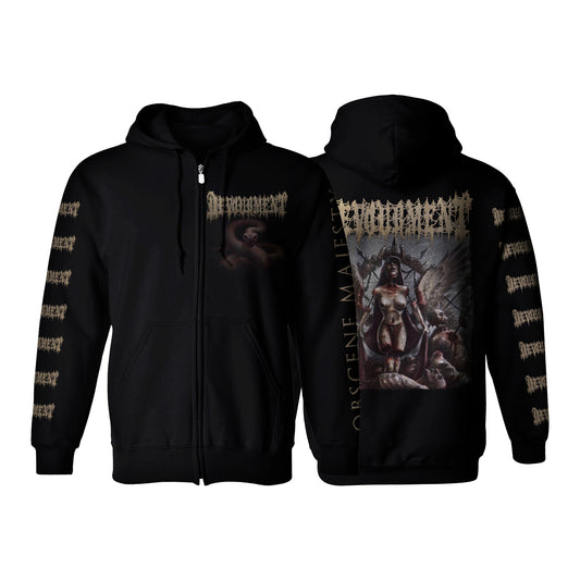 Devourment "OBSCENE MAJESTY GIRL" Zip Hoodie